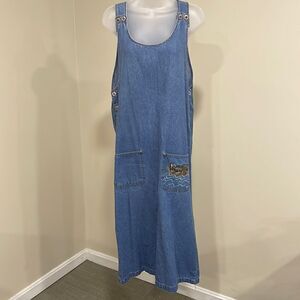 NWOT Prestige Global Embroidered Noah's Ark Dress.  Size M medium 8/10 cotton